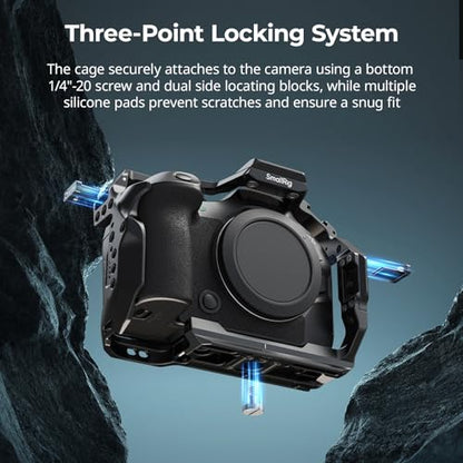 SmallRig Camera Cage for Canon R6 Mark III / R6 Mark II, Formfitting Video Making Rig, HawkLock Dual NATO Rails, Quick Release Plate for Arca, Compatible with DJI RS 3 / RS 3 Pro/RS 4 / RS 4 Pro-5954 - style: Cage