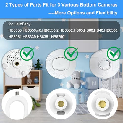 Flexible Baby Monitor Mount for HelloBaby HB6550/Pro/HB6560/HB6240/HB65/HB6351/HB6339/ HB66 Baby Camera Mount Adjustable Long Gooseneck Bracket, Baby Monitors Holder No Tools or Wall Damage (20 inch) - size: Flexible Mount