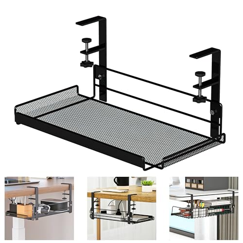 Under Desk Cable Management Tray Cord Wire Shelf Organizer (Medium) - size: Medium