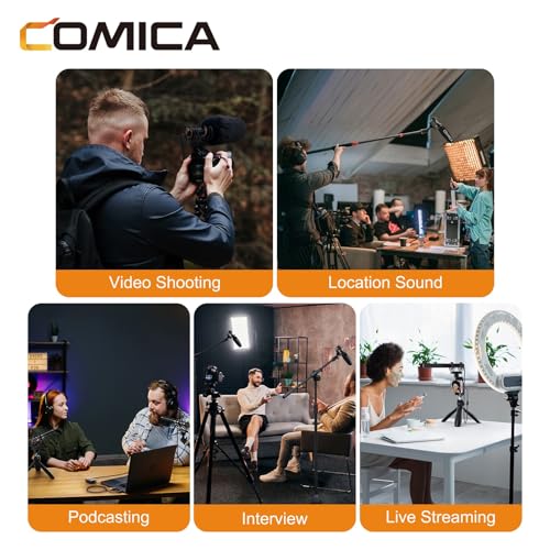 comica VM40 Combo Wireless Shotgun Microphone,2.4G Super Cardioid Polar Pattern,48kHz/32-bit Float Recording,Wired/Wireless Dual Modes,32G On-Board Recording Mic(VM 30 Upgraded Version) - size: Comica CVM-VM40 Combo