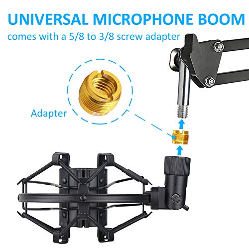 SUNMON Q2U USB/XLR Microphone Shock Mount Holder for Reduces Vibration and Noise, Suitable for Samson Q2U USB/XLR Dynamic Mic - color: Shock Mount