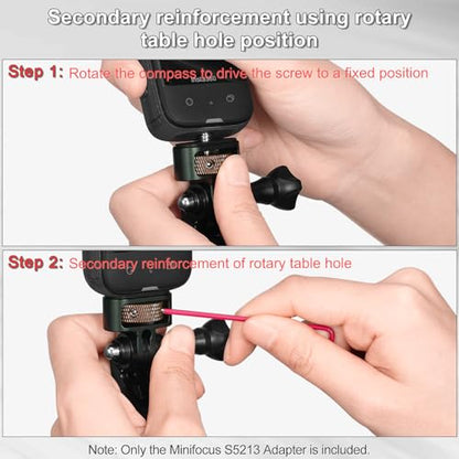 MINIFOCUS 1/4" Adapter Screw Head Camera Mount, Camera Tripod Mount for Gopro Adapter, CNC Aluminum Conversion Adapter for GoPro Hero, DJI, Insta360, Sjcam Action Cameras Accessories