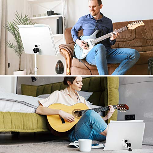 CAHAYA Sheet Music Stand & Tabletop Music Stand Solid Back with Carrying Bag for Books Notes Laptop Tablet White CY0194 - color: White, size: Standard Version