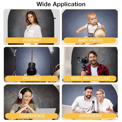 Kate 8.5ft Collapsible Backdrop Adujustable Stand for Self Tape Backdrops Pop up Portable Background Backdrop Frame Stand - color: Pattern2