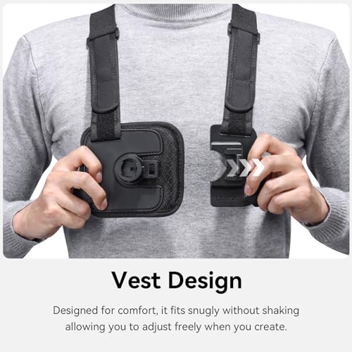 ULANZI Phone Chest and Head Mount Kit for POV Sets - Hands Free Phone Holder Support Vertical Shots, Compatible with iPhone, GoPro Hero, DJI Osmo Action, Insta360, Smartphones