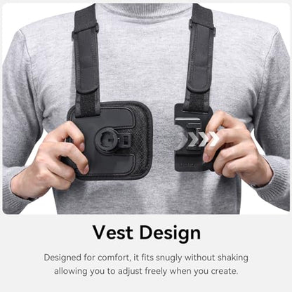 ULANZI Phone Chest and Head Mount Kit for POV Sets - Hands Free Phone Holder Support Vertical Shots, Compatible with iPhone, GoPro Hero, DJI Osmo Action, Insta360, Smartphones