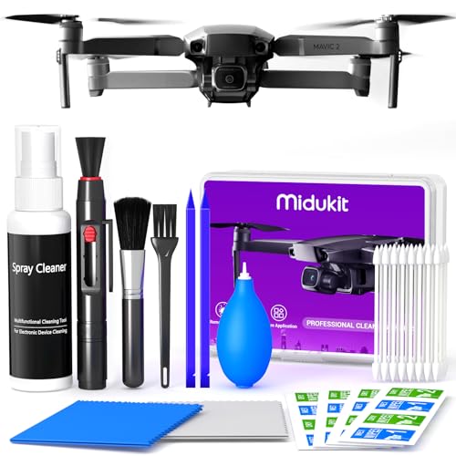 Drone Cleaning Kit for DJI, Holy Stone, Scoot, FPV Drone, Hobby RC Quadcopters Multirotors - with Spray Cleaner for Screen Lens