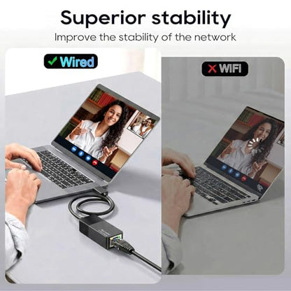 USB 3.0 to Ethernet Adapter, 1000Mbps USB A to Gigabit LAN Network Adapter, Plug & Play Driver-Free RJ45 Dongle. Compatible with Nintendo Switch, Laptop, Desktop, Chromebook, Mac, Linux, Surface, Xbox - size: USB A to Ethernet Adapter