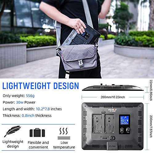 VILTROX VL-200T Bi-Color Dimmable LED Video Light with Remote Wireless Control,Ultra Thin 3300-5600K CRI95+ Studio Photography Panel for Photography TikTok YouTube Twitch Live Streaming Zoom Meeting