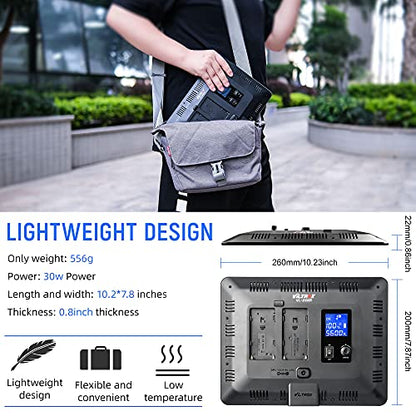 VILTROX VL-200T Bi-Color Dimmable LED Video Light with Remote Wireless Control,Ultra Thin 3300-5600K CRI95+ Studio Photography Panel for Photography TikTok YouTube Twitch Live Streaming Zoom Meeting