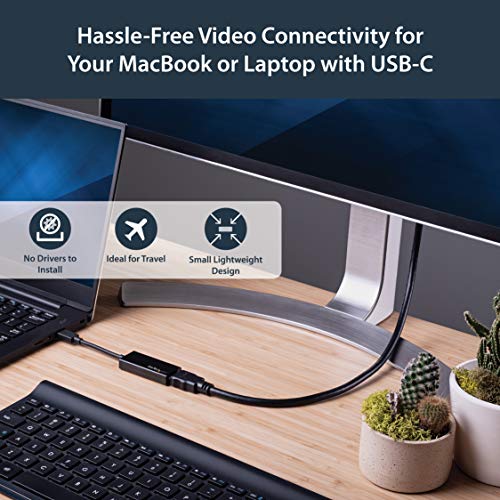 StarTech USB-C to HDMI 2.0b Adapter Dongle, 4K 60Hz, HDR10, DP 1.4 Alt Mode - color: Black, style: 4K 60Hz HDR10