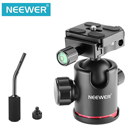Neewer Heavy Duty Camera Tripod Ball Head with Handle and 1/4 inch Quick Shoe Plate, 360 Degree Panoramic Head for Tripod, Monopod, Slider, DSLR Camera, Camcorder, Load up to 17.6 pounds/8 kilograms - style: GM-HD