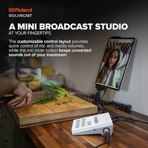 Roland GO:LIVECAST | Livestreaming Studio for Smartphones | Companion App | Intuitive, Hands-On Controls | Easy-To-Use Media Tools | Ideal for Content Creators | Stream via YouTube, Twitch & More