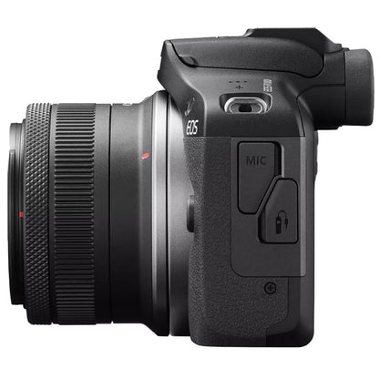 Canon EOS R100 Mirrorless Camera with RF-S 18-45mm is STM Lens | USA Warranty, Authorized Dealer | Bundle with Sandisk 128GB Memory Card, Camera Bag & Photo Editing Software - color: Coal