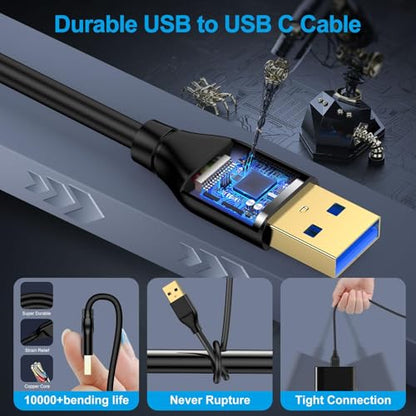USB A to USB A Cable 3FT,2Pack USB 3.0 Male to Male Double End USB Cord High Speed Data Transfer Cable for External Hard Drive,DVD Player,Laptop Cooling Pad,Camera,Monitor,Sound Bar,Hub,KVM,Set Up Box - size: 3FT