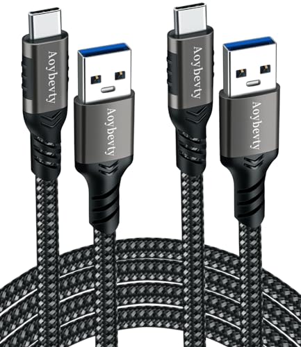 USB A to USB C Cable [2 Pack 6.6ft], USB 3.1/3.2 Data Transfer and 60W 3A Fast Charging Cable, for Android Auto Samsung Galaxy S23 S22 S21 S20 Ultra and Other Type C Phone Laptop PC Devices - color: Grey, size: 6.6FT+6.6FT