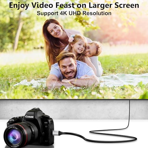 HDMI to Mini HDMI Cable 8 FT, High Speed HDMI to Mini HDMI Cable, Bi-Directional 2.0 Cord, 4K@60Hz, Compatible with Camera, Camcorder, Tablet and Graphics Card, Laptop, Raspberry Pi Zero W, Projector - size: 8FT
