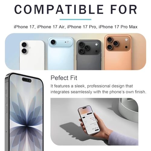 Front Camera Cover Compatible for Phone 17/17 Air/17 Pro/17 Pro Max -Camera Lens Protector, Easy Slide Security Cover, Privacy Slider Protects Your Phone Security-Black