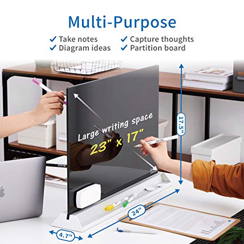 Audio-Visual Direct Magnetic Memo White Board Planner for Reception & Office (Divider, Black) - color: Black, size: Divider
