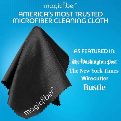 MagicFiber Glasses Cleaner Kit - (2) Eyeglass Cleaner Sprays + (2) Microfiber Cleaning Cloth - Wipes For Eye Glasses, Lenses, Cameras, Screens, Sunglasses, Phones, Electronics, Computer, VR, TV