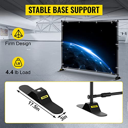VEVOR Backdrop Banner Stand 8 x 8 Ft Adjustable Height Background Stand Backdrop with 1 Carrying Bag, Backdrop Stand for Parties Wedding Photo Booth Trade Show - size: 8 x 8 Ft