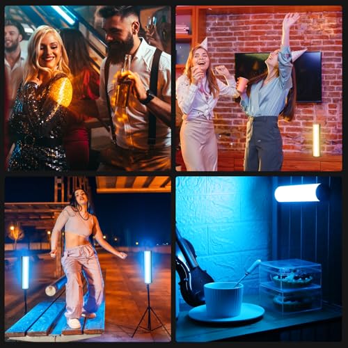 6.7" RGB Video Light Wand, Magnetic Handheld Tube Light Stick 2500K-9000K CCT & 20 Scene Modes with 2000mAh Battery, 95+ CRI, 120° Beam Angle for Photography YouTube TikTok Vlog - size: 6.7 inch