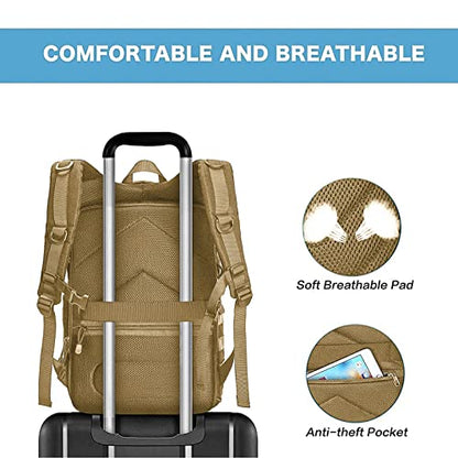 MOSISO Camera Backpack, DSLR/SLR/Mirrorless Tactical Camera Bag Case with Laptop Compartment Compatible with Canon/Nikon/Sony, Khaki - color: Khaki