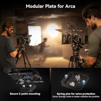 SmallRig Foldable V Mount Battery Plate, Tool-Free, All-in One Mounting Solution for Mirrorless/DSLR Cameras, with Modular Plate for Arca, Compact Camera Video Rig, for NEEWER V Mount Battery PS099E - style: Basic