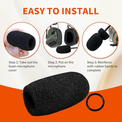 General Aviation Headset Pilot Headphone Headphone Mic Covers Foam with Rings(10Pack)