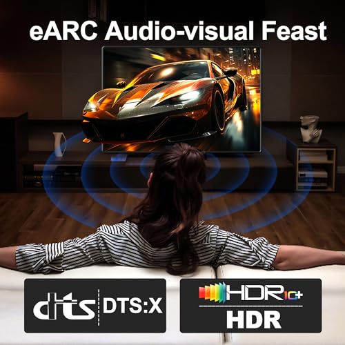 16K HDMI 2.2 Cable 8K 10K 1M 3.3FT High Speed 96Gbps 12Bit 16K@60Hz 8K@240Hz 4K@480Hz Braided Gold Plated UHD HDR Support HDCP 3D HDMI Connection Compatible with PS5 Monitor TV - size: 1m 3.3ft