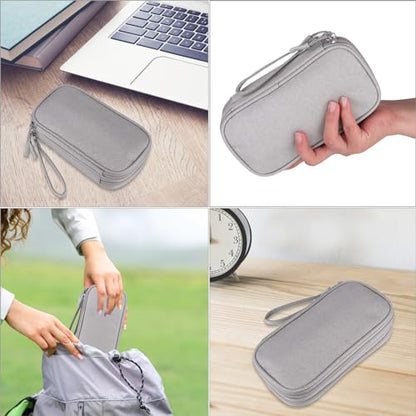 JIAKAI Travel Cable Organizer - Electronics Accessories Bag(Double Layer - Grey) - color: Double Layer -Grey