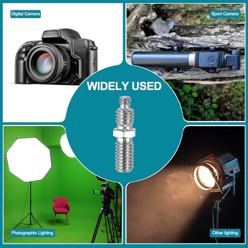 PATIKIL Tripod Screws Adapter 1/4" to 3/8" Male Thread Reducing Screw Tripod Mounting Thread Converter for Tripod Monopod of Camera, 2Pcs - size: E8