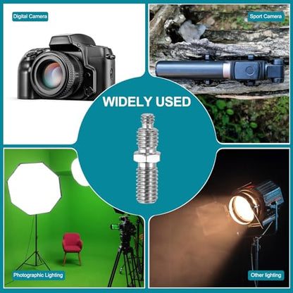 PATIKIL Tripod Screw Adapter 1/4" to 3/8" Male Thread Reducing Screw Tripod Mounting Thread Converters for Tripod Monopod of Camera, 2Pcs - size: E7