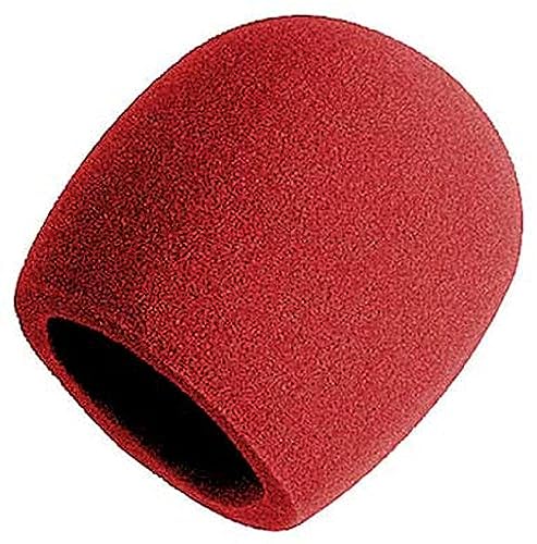 OnStage On-Stage Foam Ball-Type Microphone Windscreen, Red - color: Red, size: 1 Count (Pack of 1)
