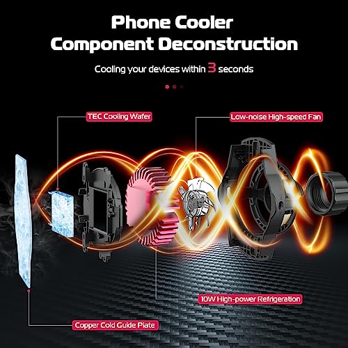 ULANZI SK-06 Cell Phone Stand with Phone Cooler, Desktop Phone Live Streaming Solution with Phone Cooling Fan, Height Adjustable Phone Cooler Stand Compatible with All Mobile Phones, iPhone & Android - color: SK06