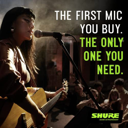 Shure SM58-LC Dynamic Vocal Microphone – Professional Handheld Cardioid XLR Mic for Singing, Live Performance, Studio Recording, Podcast & Broadcast, Black