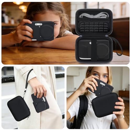 Case for Kodak PIXPRO FZ45 Digital Camera (Hard Case + Soft Silicone Cover) | Kodak PIXPRO FZ45 Digital Camera Hard Carrying Case and Soft Silicone Protective Case with Removable Lens Cover, Black - color: Black