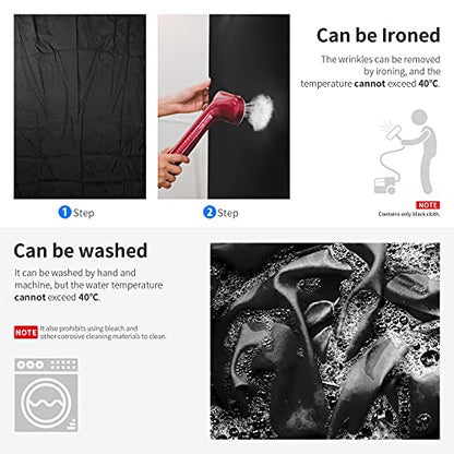 NEEWER 10 x 12FT / 3 x 3.6M PRO Photo Studio Premium Polyester Collapsible Backdrop Background for Photography, Video and Television (Backdrop ONLY) - Black - color: Black, size: 10 x 12 ft