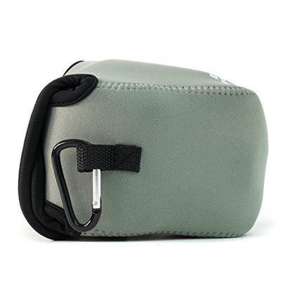 MegaGear ''Ultra Light'' Neoprene Camera Case Bag with Carabiner for Canon PowerShot SX540 HS, SX530 HS, Canon PowerShot SX420 is, SX410 is Digital Cameras (Grey) (MG507), PU Leather - color: Grey