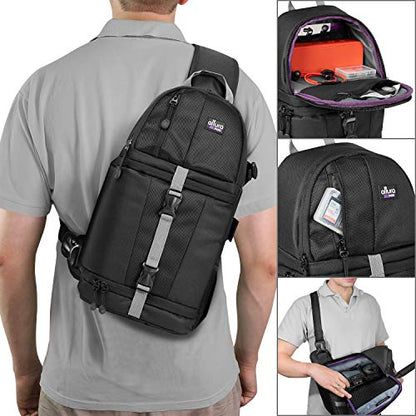 Altura Photo Camera Sling Bag DSLR - Camera Backpack for Canon, Nikon, Sony & GoPro Bag - Crossbody Camera Bag for Photographers - Camera Accessories