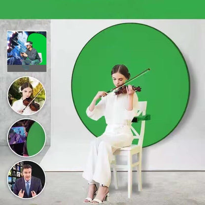 Portable Green Screen Chair 29.5in – Double Sided Foldable Greenscreen Backdrop, Chroma Key for Streaming Games, Zoom Calls & Photography - size: 29.5×29.5 inches
