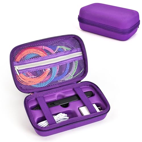 Hard Case Compatible with MYNT3D Super/Professional Printing 3D Pen, Portable Art Activity Set Carrier Case for Printing Strands and Accessories,Purple - color: Purple, size: Fits for MYNT3D Pen