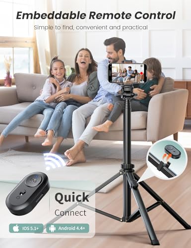 71''/180cm Extendable Phone Tripod Aluminum, Portable Stand for Video Recording, Travel Tripod for iPhone/Cell Phone/Camera Video Light, Compatible with Smartphones, DSLR - style: 71''