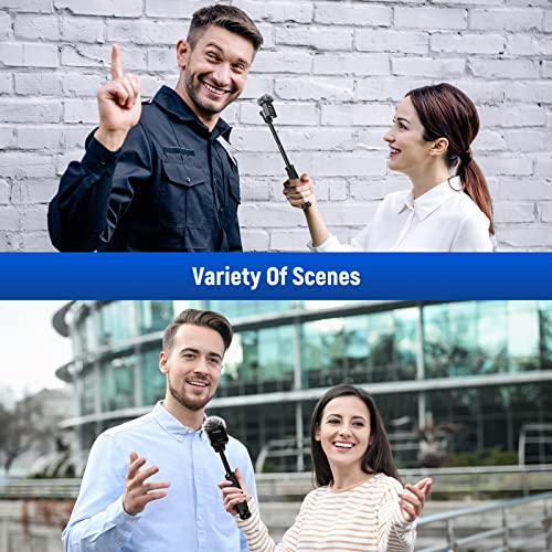 NEEWER 12"/30cm Telescoping Interview Mic Handle for Wireless Go, Lavalier Video Microphone Handheld Adapter with Cold Shoes Compatible with RODE Wireless Go II DJI Mic NEEWER CM22, MS004 - style: MS004(30cm)