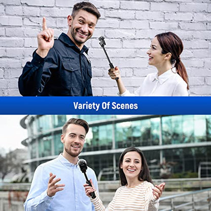 NEEWER 12"/30cm Telescoping Interview Mic Handle for Wireless Go, Lavalier Video Microphone Handheld Adapter with Cold Shoes Compatible with RODE Wireless Go II DJI Mic NEEWER CM22, MS004 - style: MS004(30cm)
