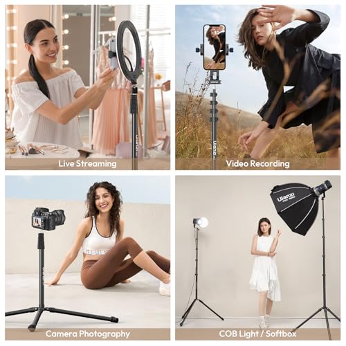 ULANZI T270 Light Stand - 8.8FT/270cm Adjustable Photography Light Stand Tripod, Aluminum Portable Studio Lighting Stand for Softbox, LED Video Light, Reflector, Strobe, Photo Video Photography - size: 8.8 ft