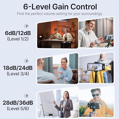 BOYA BOYALINK 2 A1 (1TX+3RX Adapter) Wireless Lavalier Microphone for iPhone Camera Android, Clip on Mic, 48 KHz 24 Bit, 1000ft, Noise Cancelling, Mini Lapel Mic USB-C/Lightning/3.5mm TRS