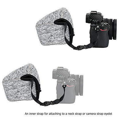 Neoprene Camera Sleeve Case for Sony ZV-E10 II +16-50mm lens Fuji X-T50 | Compact Camera Pouch, 6mm thick Neoprene, Anti Scratch. Touch-fastening flap. without strap, - color: Neoprene Camera Sleeve