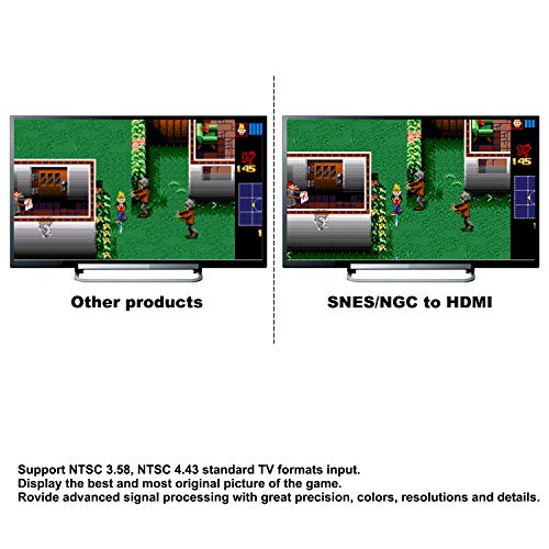 ZUZONG N64 to HDMI Adapter, N64 to Hdmi Converter SNES Converter SNES Adapter, SNES/NGC to HDMI Support 16:9/4:3 Conversion Plug and Play (New Upgrade