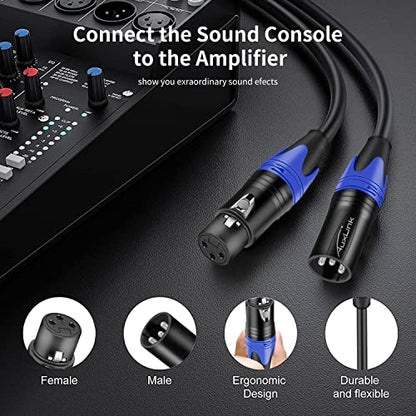 XLR Cables, Microphone Cable 35ft, XLR Male to Female Mic Cable 3 Pin for Speaker Systems, Radio Station, and More - 1 Pack 35 Feet - size: 35 Ft 1 Pack